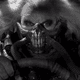 A screengrab of Immorten Joe behind the wheel, from Mad Max: Fury Road Blood & Chrome